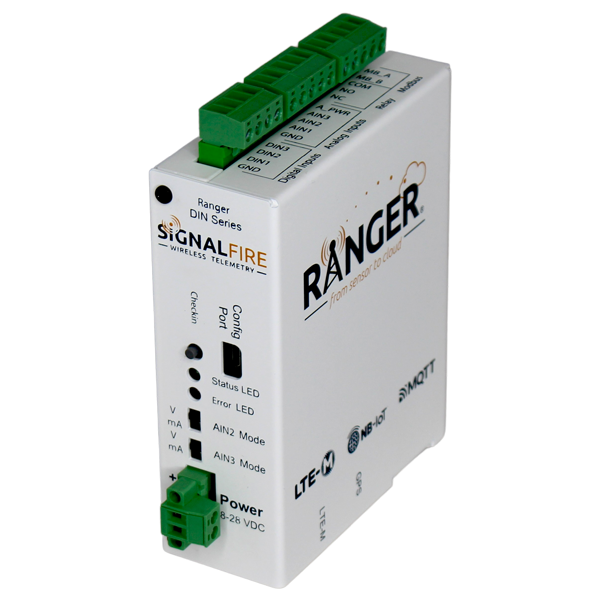 DIN Rail Mount RANGER | Low Power IoT LTE-M1 Cell Modem